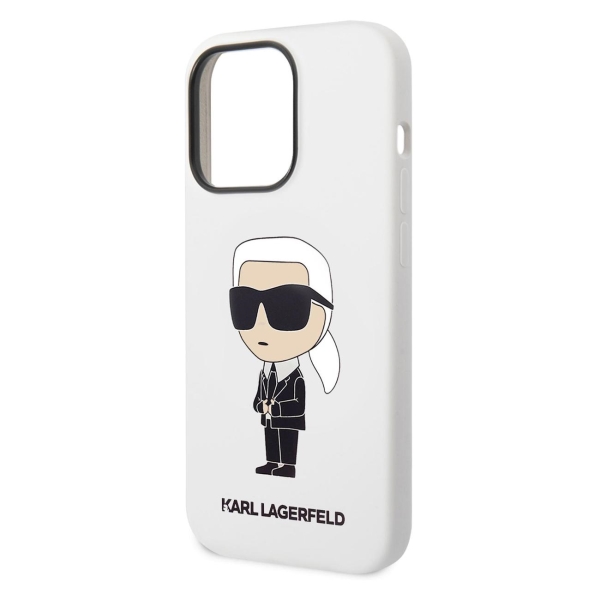 фото Чехол для iphone 14 pro, белый (klhcp14lsnikbch) karl-lagerfeld