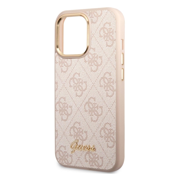 фото Чехол для iphone 14 pro, розовый (guhcp14lhg4shp) guess