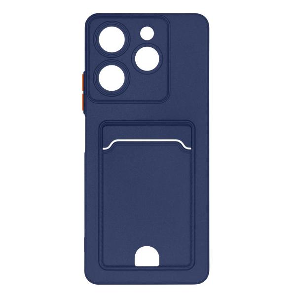 фото Чехол для tecno spark 10 pro dark blue (tcardcase-07) df