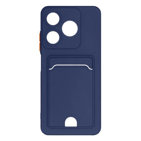 фото Чехол для tecno spark 10/10c dark blue (tcardcase-06) df