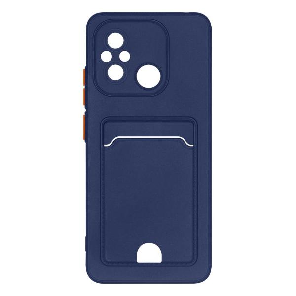 фото Чехол для xiaomi redmi 12c/poco c55 dark blue (xicardcase-06) df