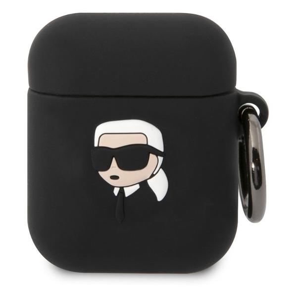 фото Чехол для airpods 1/2, с карабином silicone (kla2runikk) karl-lagerfeld