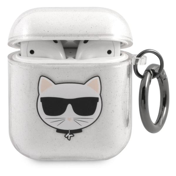 фото Чехол для airpods 1/2, с блестками tpu (kla2uchgs) karl-lagerfeld