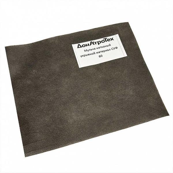 фото Укрывной материал зеленый луг, мульча, суф 60 г/кв.м, 1,6х10 м, черный, в пакете донагротех