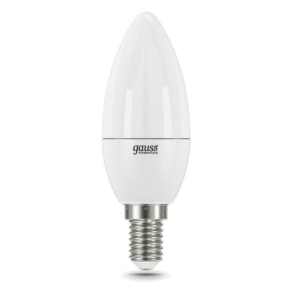 фото Светодиодные лампы led elementary "свеча" 12w 880lm e14 3000k, 10 шт (33112) gauss