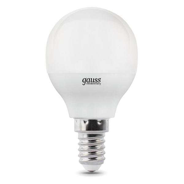 фото Светодиодные лампы led elementary globe 6w e14 4100k, 10 шт (53126) gauss