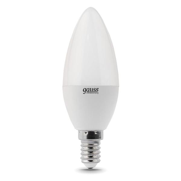 фото Светодиодные лампы led elementary candle 8w e14 3000k, 10 шт (33118) gauss