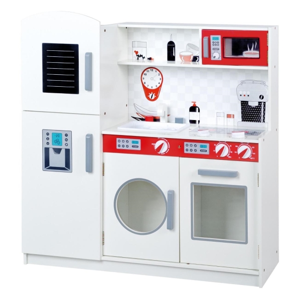 фото Игрушечная кухня 85х80,5х29 см, белая/красная (480226) roba