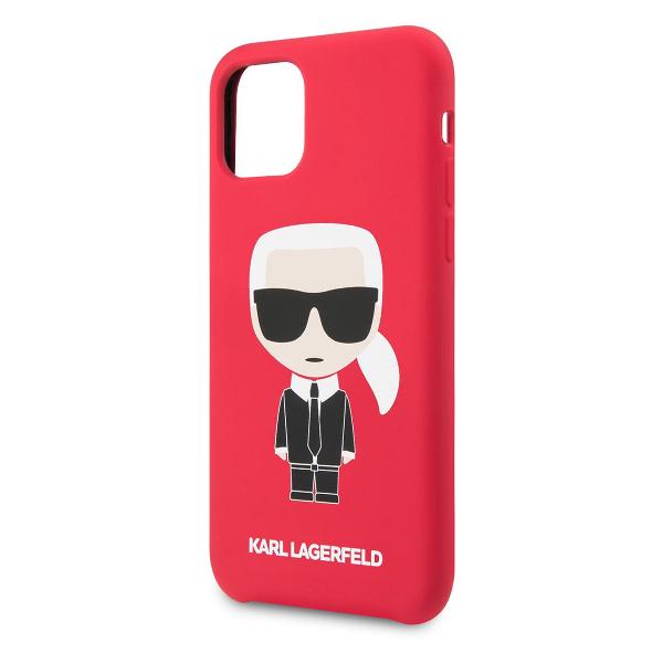 фото Чехол liquid silicone iconic karl для iphone 11, красный (klhcn61slfkre) karl-lagerfeld