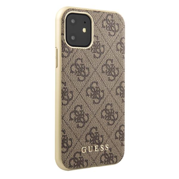 фото Чехол pu leather 4g для iphone 11, коричневый (guhcn61g4gb) guess