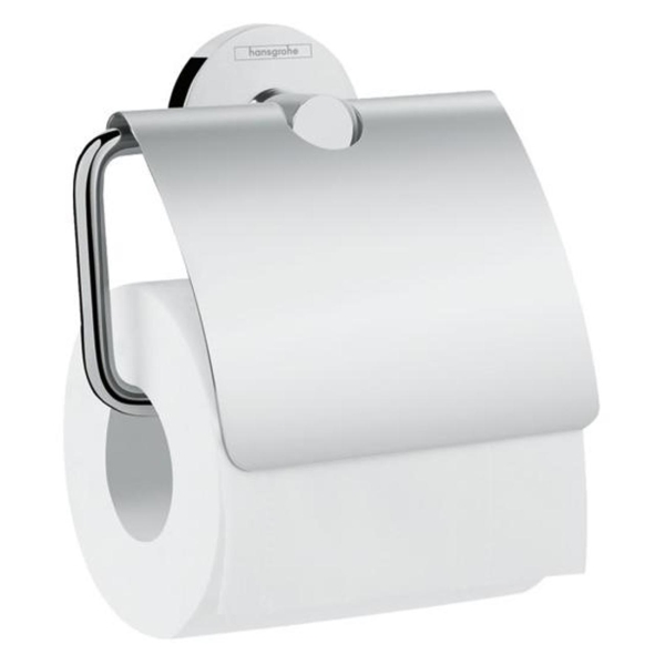 фото Держатель для туалетной бумаги logis universal, с крышкой (41723000) hansgrohe