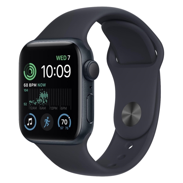 фото Смарт-часы se 2022 gps 44mm midnight aluminium (mnk03) apple