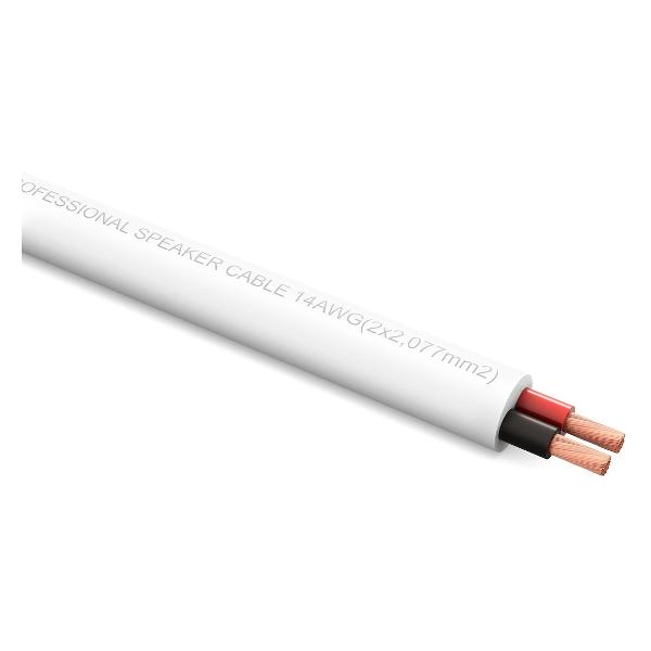 фото Кабель акустический 14awg, 2х2,077 кв.мм, 10 м, белый (sjw 14.ofc.2,077) procast cable