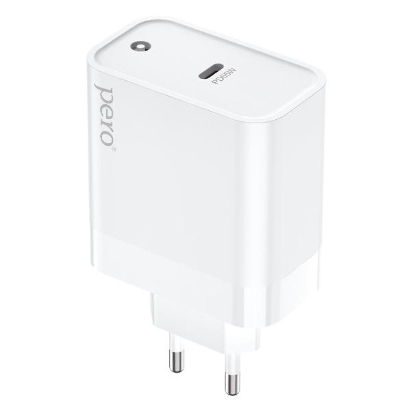 фото Сетевое зарядное устройство usb тс16 gan usb-c pd 65w white pero