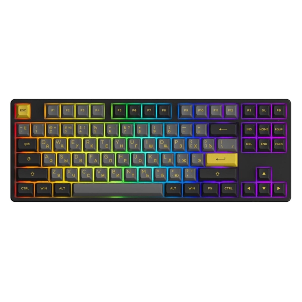 фото Игровая клавиатура plus black & gold v3 cream yellow (5087b) akko