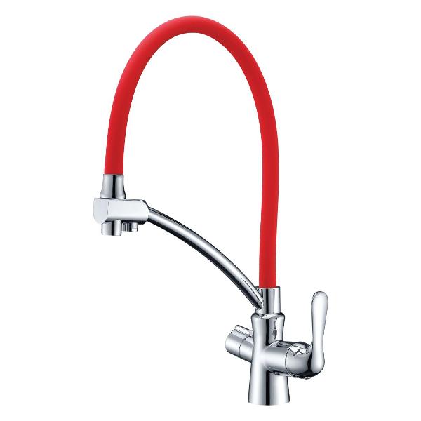 фото Смеситель для кухни comfort red/chrome (lm3070c-red) lemark