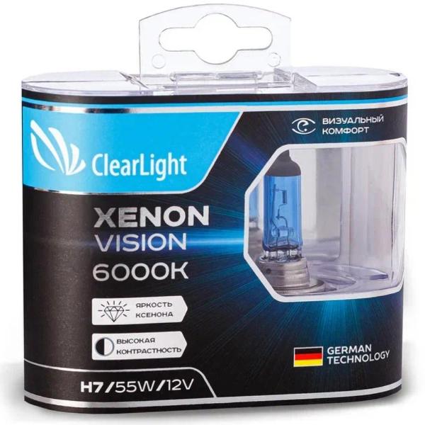 фото Лампа автомобильная галогенная h7 xenonvision, 2 шт (mlh7xv) clearlight