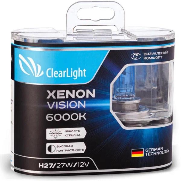 фото Лампа автомобильная галогенная h27 xenonvision, 2 шт (mlh27xv) clearlight