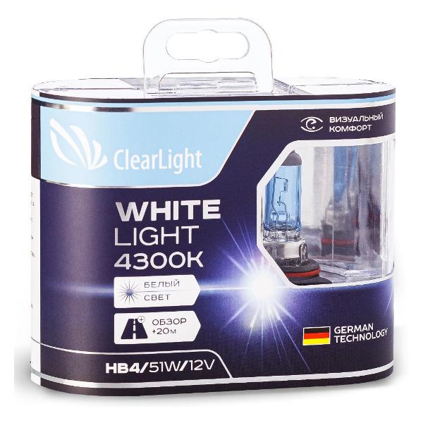 фото Лампа автомобильная галогенная hb4 whitelight, 2 шт (ml9006wl) clearlight