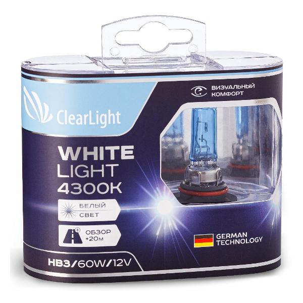 фото Лампа автомобильная галогенная hb3 whitelight, 2 шт (ml9005wl) clearlight