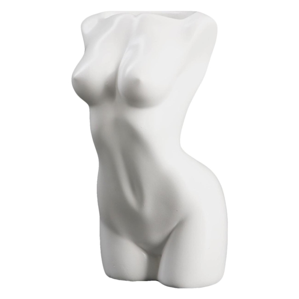 фото Кашпо "торс девушки", 25 см, белое (9446953) хорошие сувениры