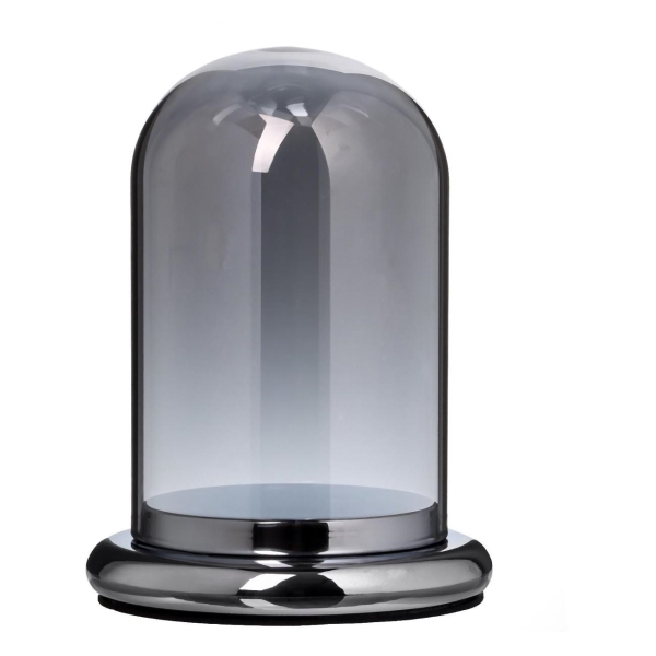 фото Подсвечник "колба", стекло, на 1 свечу, 17х12,5х12,5 см, серебристая дымка (5177288) сималенд