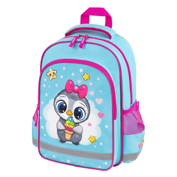 фото Рюкзак school smart penguin, 1 отделение, 3 кармана, 38x28х14 см (271403) пифагор