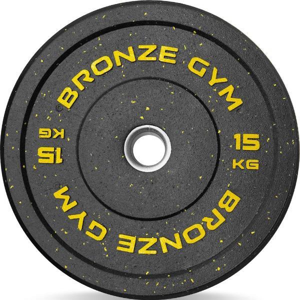 фото Диск для штанги обрезиненный, бамперный, 15 кг (bg-bmp-15) bronze gym
