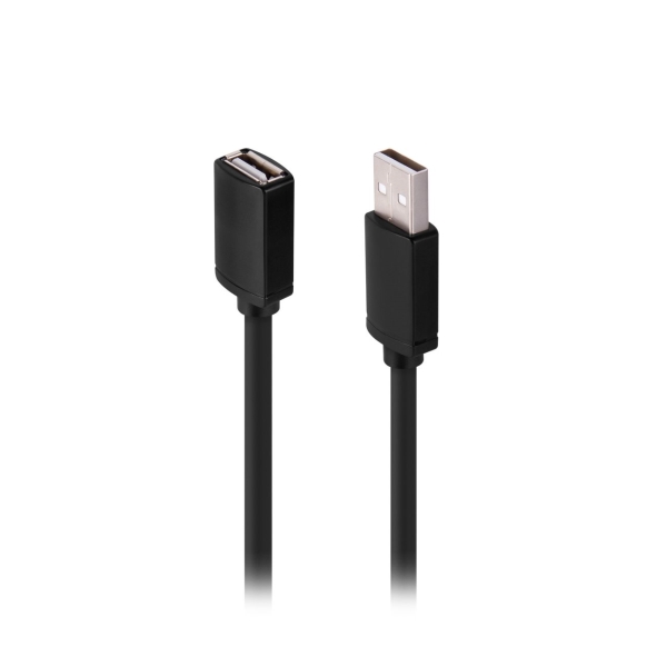 фото Кабель usb-a(m) - usb-a(f), 1,8 м, черный (cb-ufm18) rombica