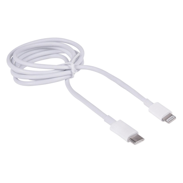 фото Кабель usb-c/lightning, с поддержкой быстрой зарядки, 1 м, белый (513612) sonnen