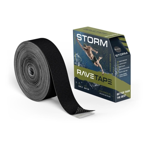 фото Кинезио тейп storm, 5 см x 32 м black (rvts-blk-532) ravetape