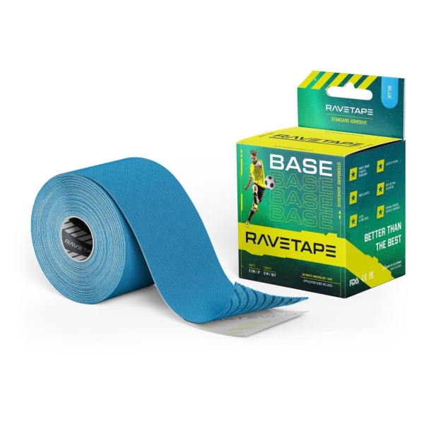 фото Кинезио тейп base, 5 см x 5 м blue (rvtb-blu-55) ravetape