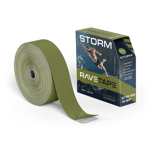 фото Кинезио тейп storm, 5cm х 32m olive (rvts-olv-532) ravetape