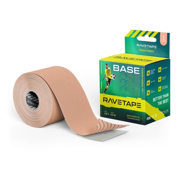 фото Кинезио тейп base, 5 см x 5 м beige (rvtb-bge-55) ravetape