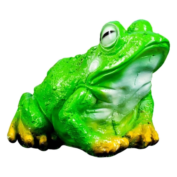 фото Садовая фигура "жаба средняя", 20х26 см, желтая/зеленая (4147881) хорошие сувениры
