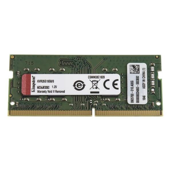 фото Оперативная память 8gb ddr4 2666mhz sodimm (kvr26s19s8/8) kingston