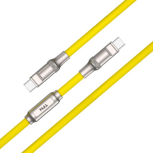 фото Кабель 2xusb type-c diy 100w, 1,5m yellow (tfn-c-diy-cc15m-yw)