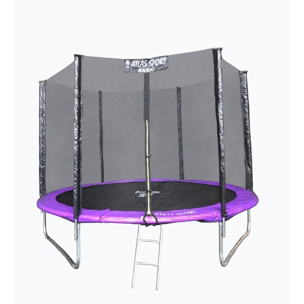 фото Каркасный батут basic 8ft, с лестницей, 252 см violet atlas sport
