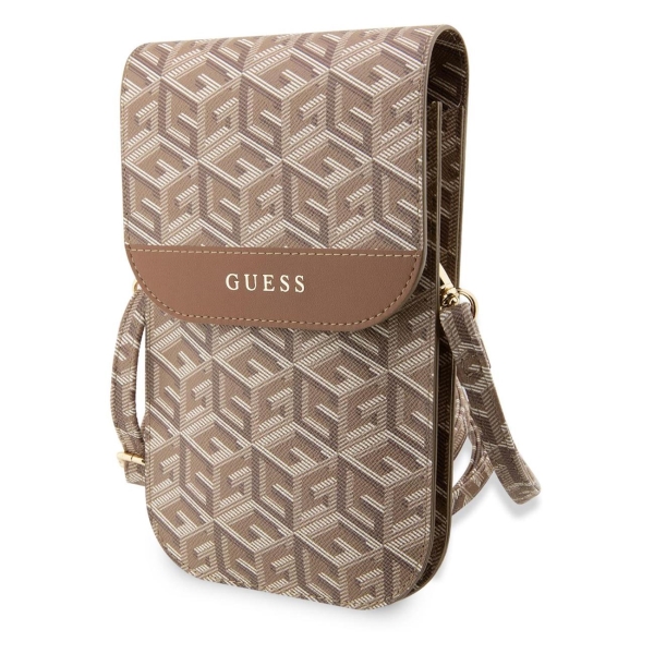 фото Сумка для телефона wallet bag g cube brown (guwbhgcfsew) guess