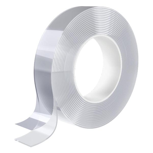 фото Крепежная лента скотч nano tape, многоразовая, двухсторонняя, прозрачная, 2 мм, 5 м х 30 мм (607929) daswerk