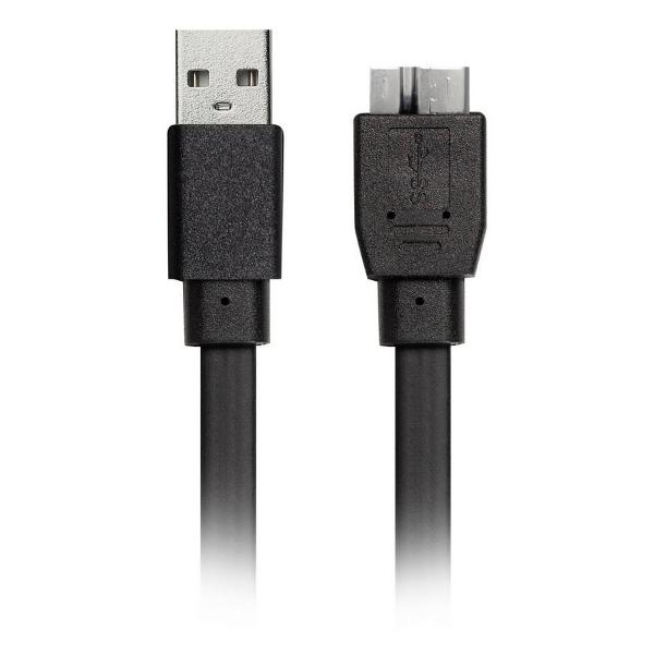 фото Кабель usb 3.1 micro b (m)/type a (m) для hdd/ssd, 20 см, плоский, черный (sbcab-762k) smartbuy