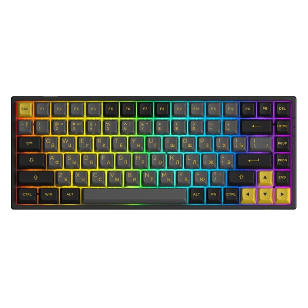 фото Игровая клавиатура 3084b plus black&gold v3 cream yellow switch asa akko