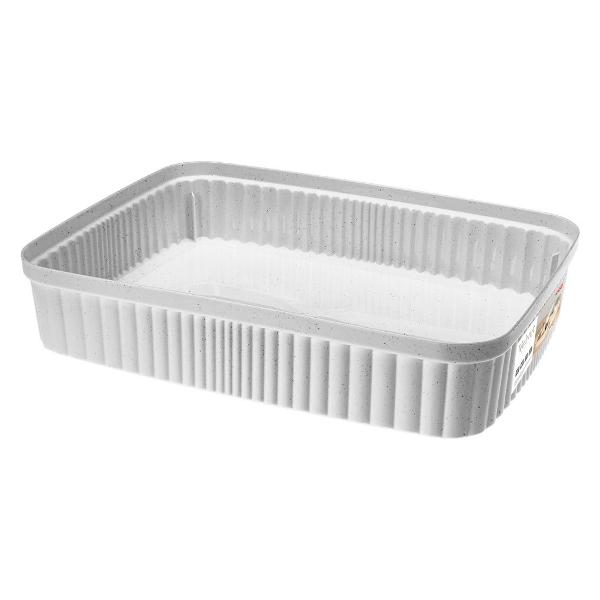 фото Лоток для хранения velvet, 360х265х70 мм, 5,5 л, светло-серый флэк (32392-00) econova