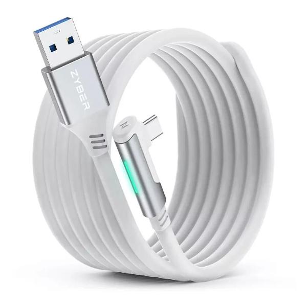 фото Кабель link usb-a/type-c, 5 м (lc02-w) zyber