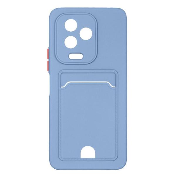 фото Чехол с отделением для карт для infinix note 12 pro 4g/12 2023 gray/blue (incardcase-01) df