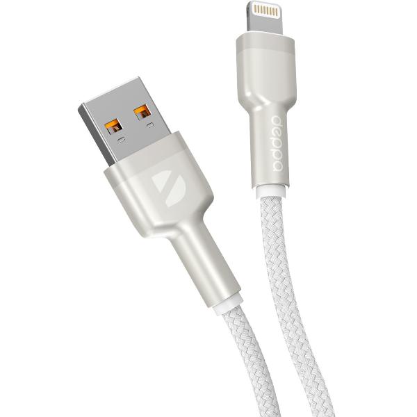 фото Кабель elite usb/lightning, 1 м, белый (72508) deppa