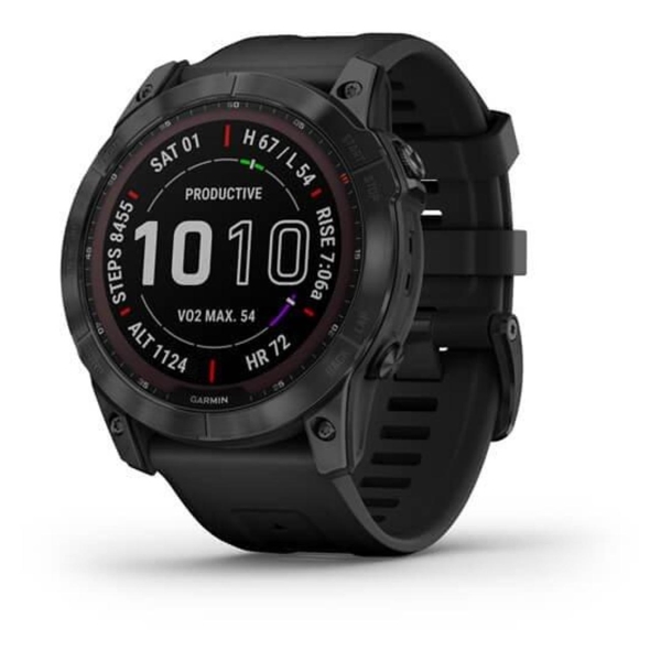 фото Смарт-часы fenix 7x sapphire solar edition black dlc titanium with black band (010-02541-22) garmin