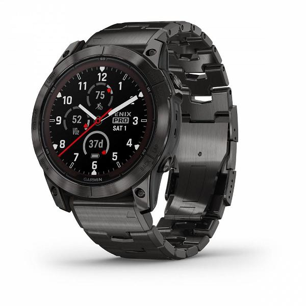 фото Смарт-часы fenix 7x pro sapphire solar edition carbon gray dlc titanium with black band (010-02778-10) garmin