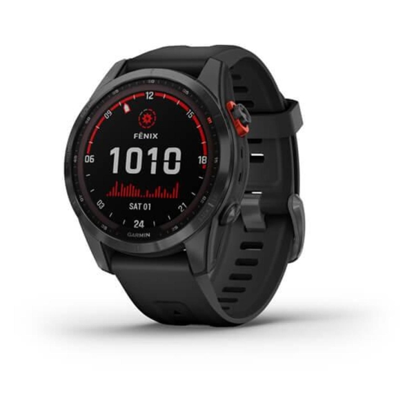 фото Смарт-часы fenix 7s solar edition slate gray with black band (010-02539-12) garmin