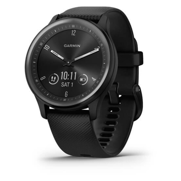 фото Смарт-часы vivomove sport black case and silicone band with slate accents (010-02566-00) garmin